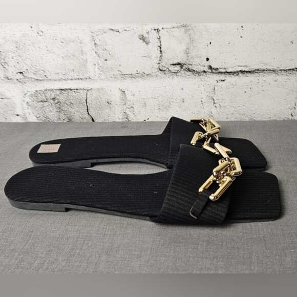Women's Chain Decor Slide Sandals, Fashion Flat Sandals For Summer ~ NWOT - Picture 3 of 10